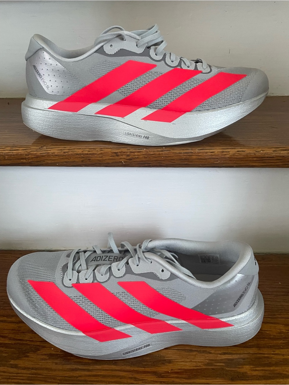 Adidas Adizero Evo SL Men’s Silver Res Running Shoes